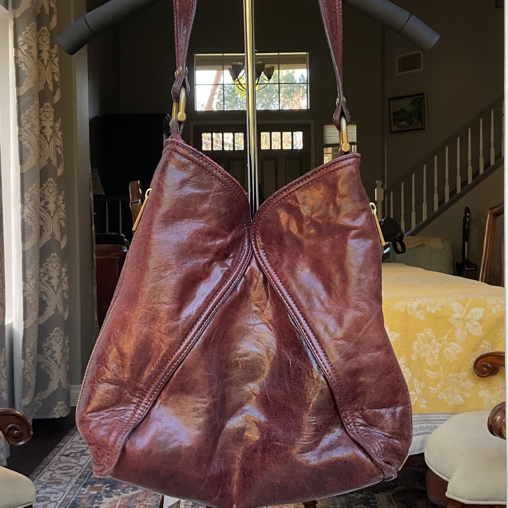 Kooba Deep Burgundy Leather Shoulder Bag - Picture 2 of 10